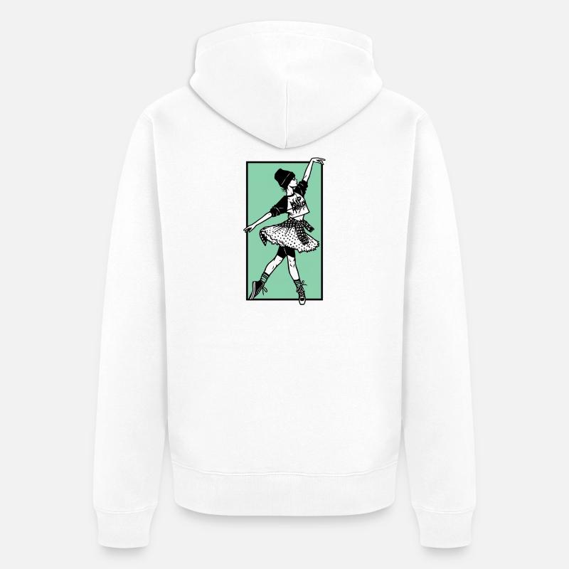 Danseuse #2 - Veste à capuche bio Premium Unisexe - blanc
