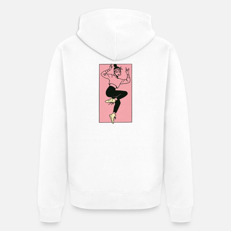 Danseuse #6 - Veste à capuche bio Premium Unisexe - blanc