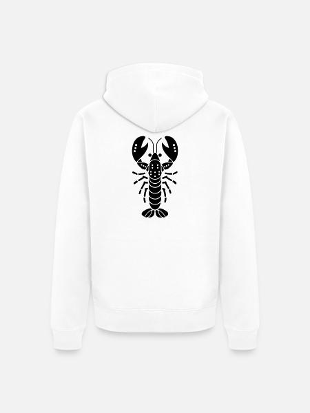 Marinierte Gottesanbeterin - Unisex Premium Bio Zip Hoodie - Weiß