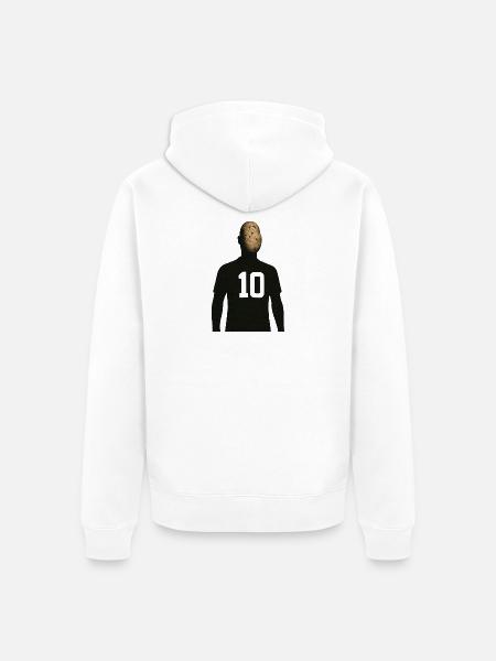 Footballer - Unisex Premium Organic Zip Hoodie - white