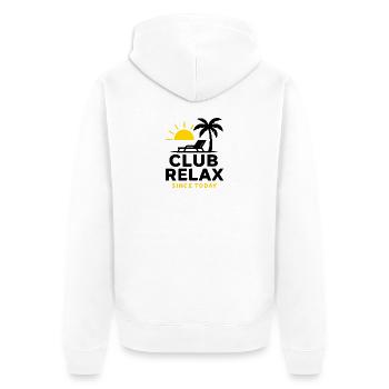 Lever de soleil avec message de motivation - Veste à capuche bio Premium Unisexe - blanc - Dos - Thijin (182cm)