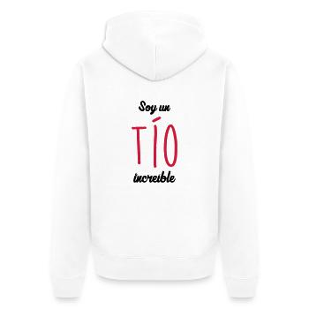 Tía Tío Sobrino Sobrina Bebé Sobrino Nacimiento - Unisex Premium Bio Zip Hoodie - Weiß - Hinten - Thijin (182cm)