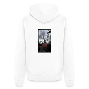 T-shirt creepy forest entering forbidden gift - Unisex Premium Organic Zip Hoodie - white - Back - Thijin (182cm)