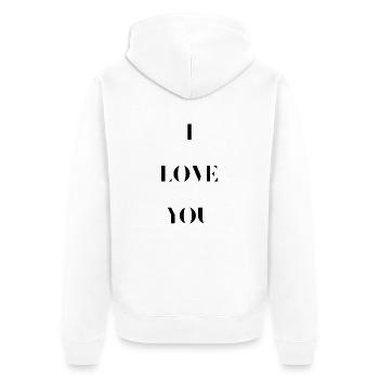 Je t'aime - Veste à capuche bio Premium Unisexe - blanc - Dos - Thijin (182cm)