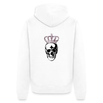 Skull King - Unisex Premium Organic Zip Hoodie - white - Back - Thijin (182cm)