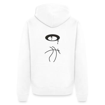 Basket-ball 5 0 06 - Veste à capuche bio Premium Unisexe - blanc - Dos - Thijin (182cm)