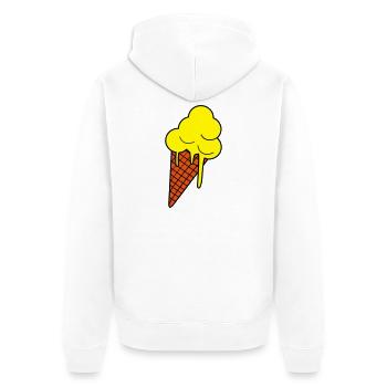 Schmelzendes Eis  Pop Art - Unisex Premium Organic Zip Hoodie - white - Back - Thijin (182cm)