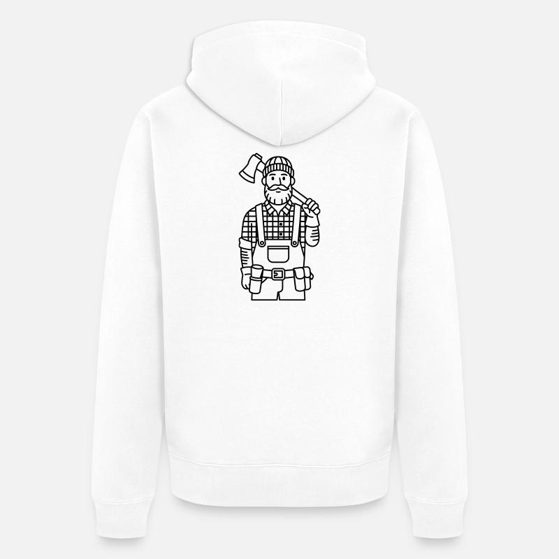 Forester - Veste à capuche bio Premium Unisexe - blanc