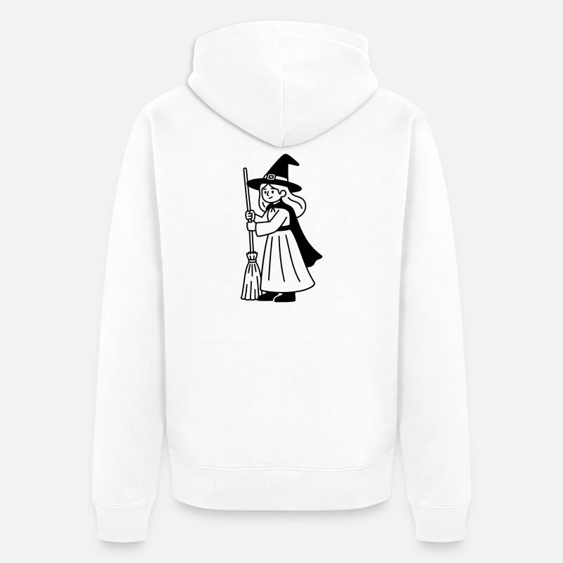 sorcière - Veste à capuche bio Premium Unisexe - blanc