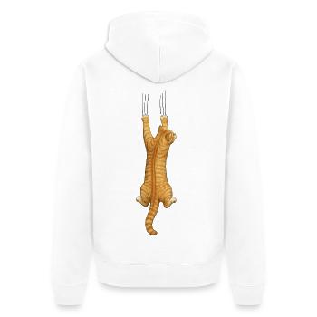 Amoureux des chats - Veste à capuche bio Premium Unisexe - blanc - Dos - Thijin (182cm)