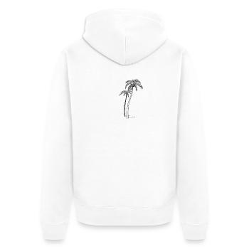 Palm trees with coconut - Unisex Premium Organic Zip Hoodie - white - Back - Thijin (182cm)