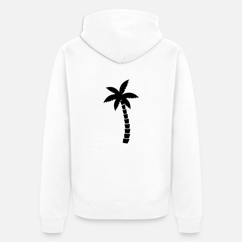 Palmier - Veste à capuche bio Premium Unisexe - blanc