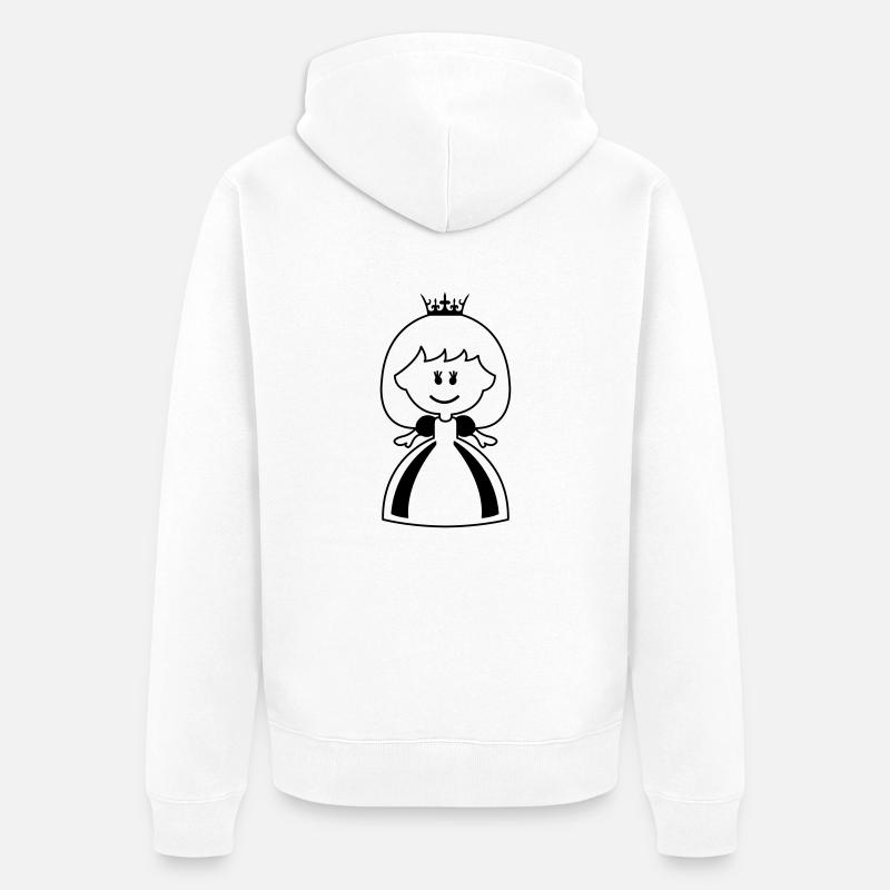 prinzessin - Veste à capuche bio Premium Unisexe - blanc