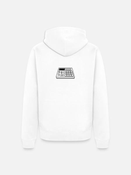 Beatpad Grafik Drum Pad Muster - Unisex Premium Bio Zip Hoodie - Weiß