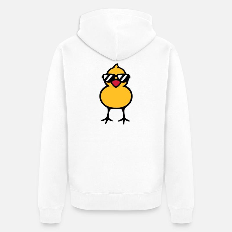 cool chick (rd) - Veste à capuche bio Premium Unisexe - blanc