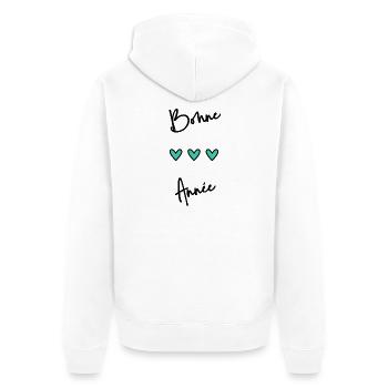 BONNE ANNEE. SAINT SYLVESTRE. NOUVELLE ANNÉE - Veste à capuche bio Premium Unisexe - blanc - Dos - Thijin (182cm)