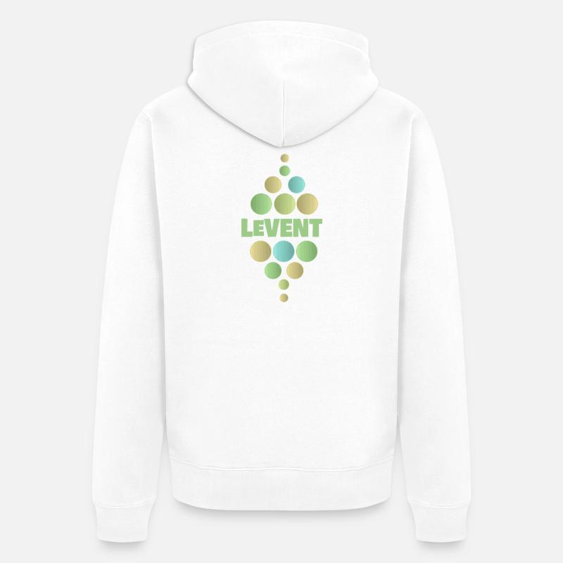 Pyramide Pastel Doten LEVENT - Veste à capuche bio Premium Unisexe - blanc