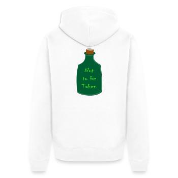 Nicht zu nehmen Halloween-Trankflasche - Unisex Premium Bio Zip Hoodie - Weiß - Hinten - Thijin (182cm)