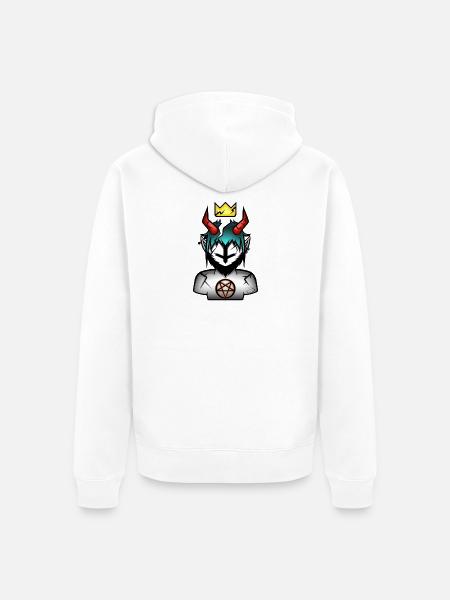 Die Seele eines gebrochenen Dämons - Unisex Premium Bio Zip Hoodie - Weiß