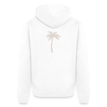 Palm tree - Unisex Premium Organic Zip Hoodie - white - Back - Thijin (182cm)