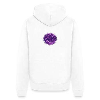 purple tentacle ball - Unisex Premium Organic Zip Hoodie - white - Back - Thijin (182cm)