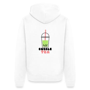 Bubble Tea - Unisex Premium Bio Zip Hoodie - Weiß - Hinten - Thijin (182cm)