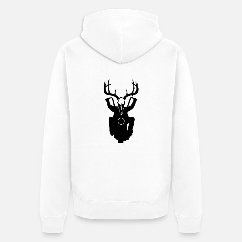 motarde - Veste à capuche bio Premium Unisexe - blanc