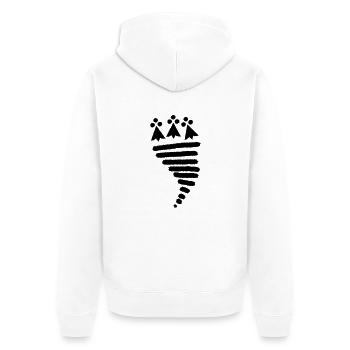 Bretagne Breizh drapeau - Veste à capuche bio Premium Unisexe - blanc - Dos - Thijin (182cm)