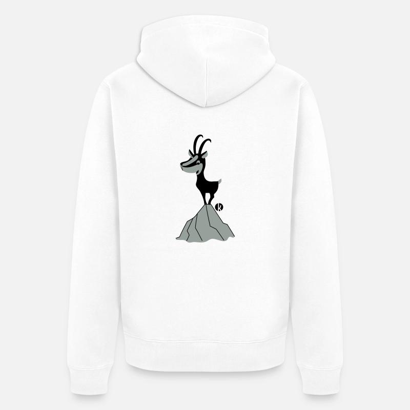 Gemse - Unisex Premium Bio Zip Hoodie - Weiß