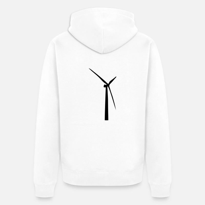 Windrad - Veste à capuche bio Premium Unisexe - blanc