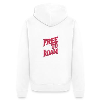 Libre de découvrir le monde - Veste à capuche bio Premium Unisexe - blanc - Dos - Thijin (182cm)