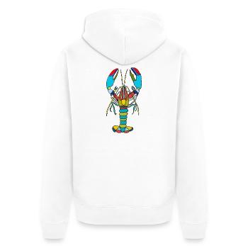 Colorful crab neon style - Unisex Premium Organic Zip Hoodie - white - Back - Thijin (182cm)