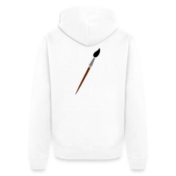 pinceau - Veste à capuche bio Premium Unisexe - blanc - Dos - Thijin (182cm)