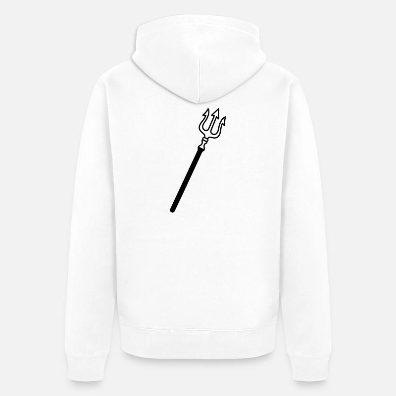 trident - Veste à capuche bio Premium Unisexe - blanc