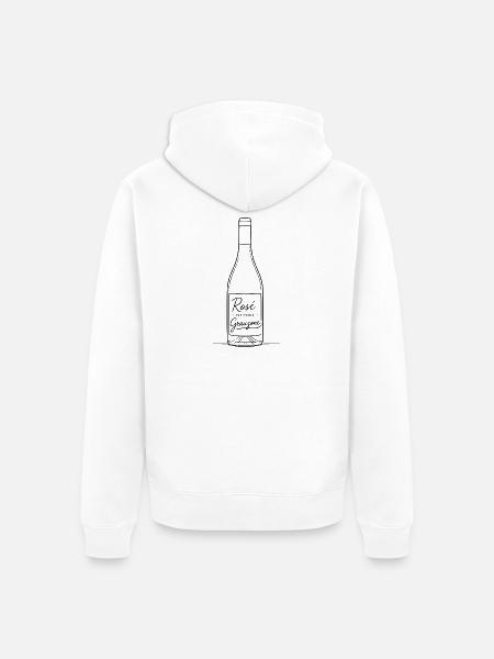 Rosé ist meine Grauzone - Unisex Premium Bio Zip Hoodie - Weiß