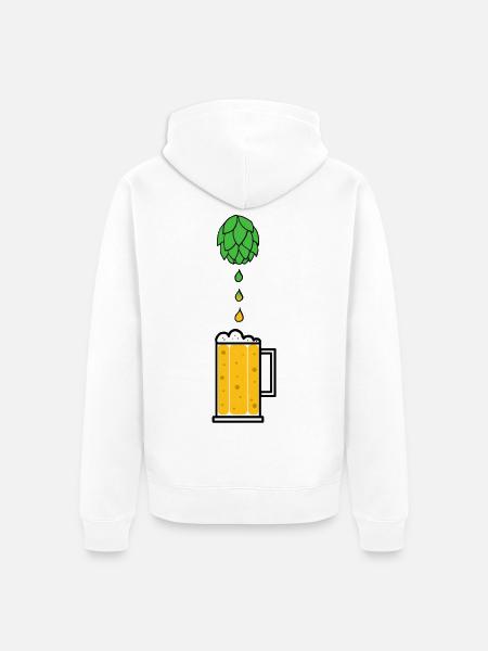 Hopfensaft - Unisex Premium Bio Zip Hoodie - Weiß