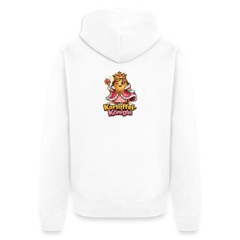 Kartoffel-Königin | Kartoffelkönigin (md) - Unisex Premium Bio Zip Hoodie - Weiß - Hinten - Thijin (182cm)