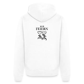 We celebrate - Unisex Premium Organic Zip Hoodie - white - Back - Thijin (182cm)