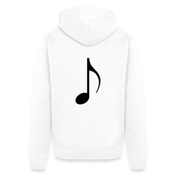 music note - Veste à capuche bio Premium Unisexe - blanc - Dos - Thijin (182cm)