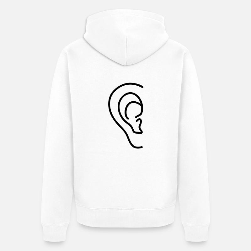 ear - Veste à capuche bio Premium Unisexe - blanc