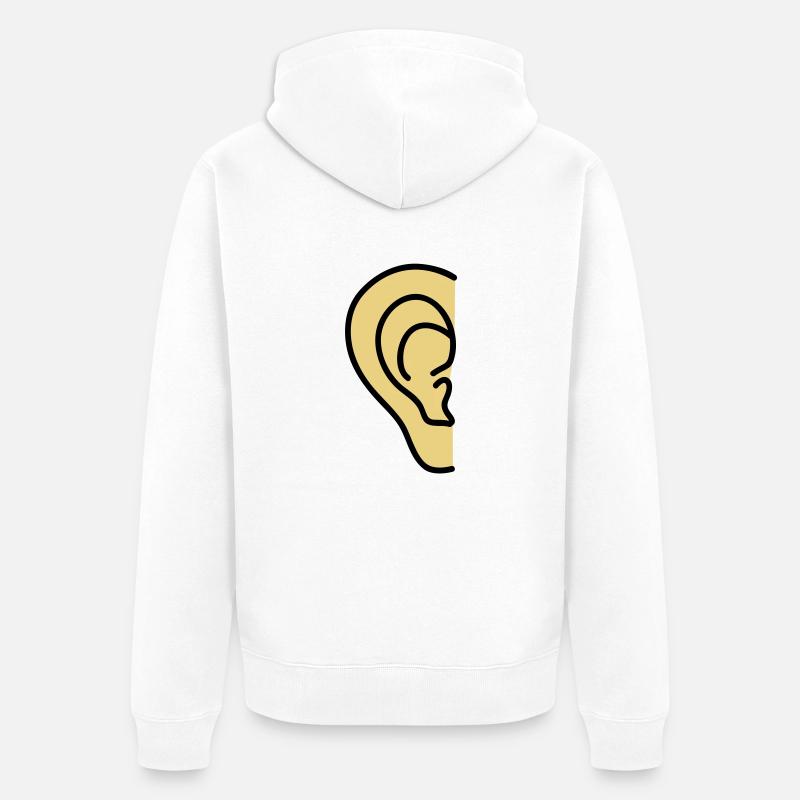 ear - Veste à capuche bio Premium Unisexe - blanc