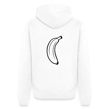 banane obst lecker gesund essen bananenschale krum - Unisex Premium Bio Zip Hoodie - Weiß - Hinten - Thijin (182cm)