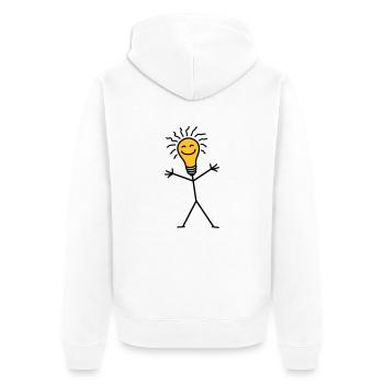 Light Bulb - Veste à capuche bio Premium Unisexe - blanc - Dos - Thijin (182cm)