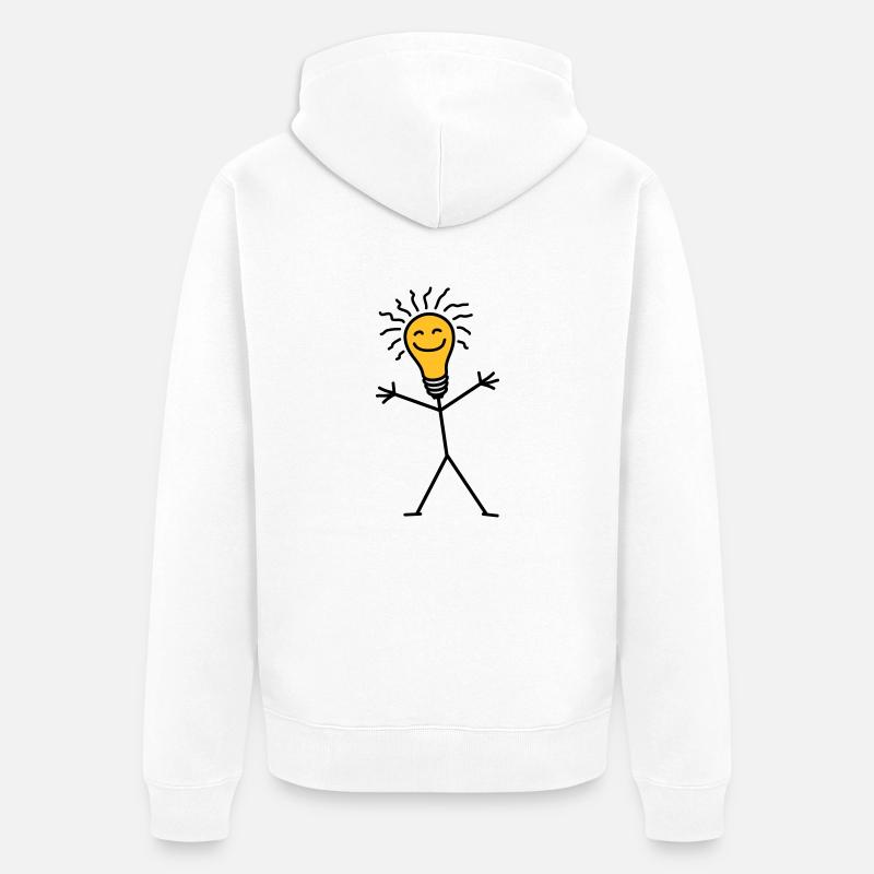 Light Bulb - Veste à capuche bio Premium Unisexe - blanc