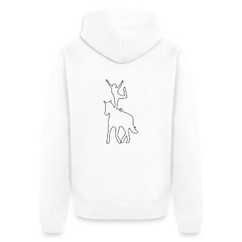 Vaulters Standing footed - Unisex Premium Organic Zip Hoodie - white - Back - Thijin (182cm)