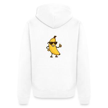 Bande dessinée banane - Veste à capuche bio Premium Unisexe - blanc - Dos - Thijin (182cm)