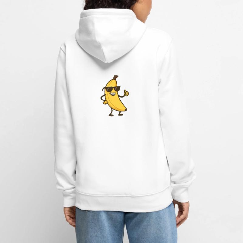Banane Comic Unisex Premium Bio Zip Hoodie