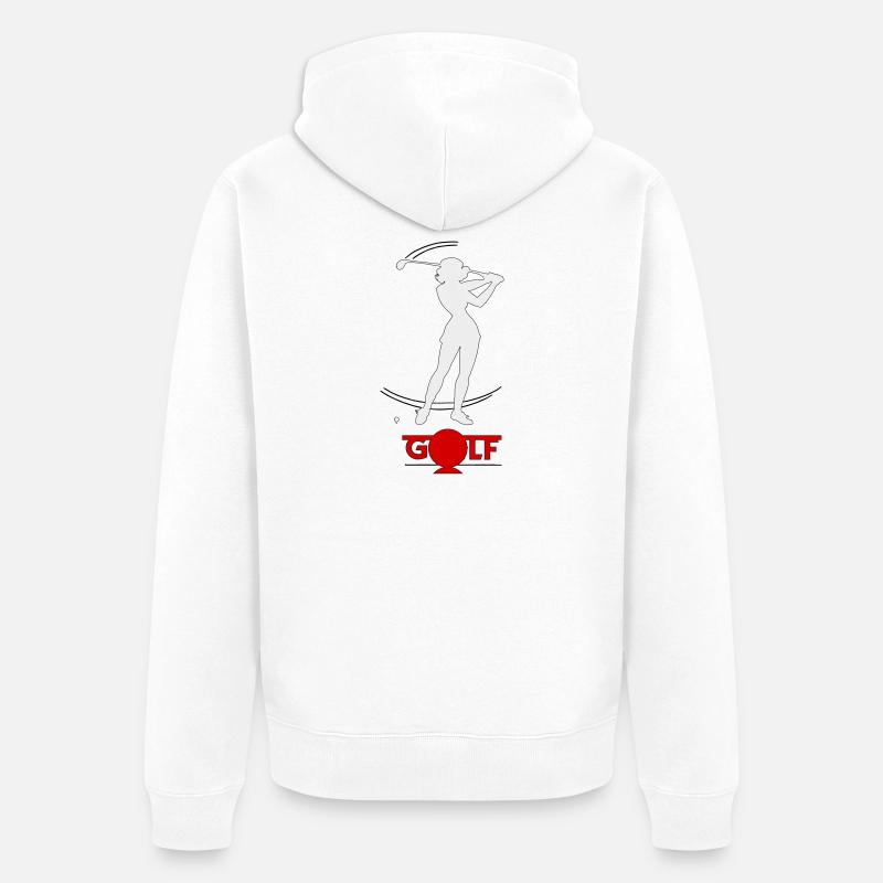 Golfeuse rétro - Veste à capuche bio Premium Unisexe - blanc