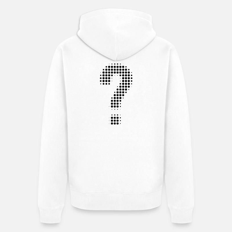 point d’interrogation - Veste à capuche bio Premium Unisexe - blanc