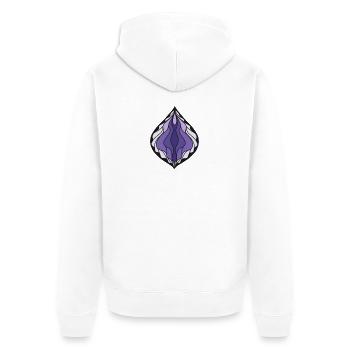 Digital Vulva - Unisex Premium Bio Zip Hoodie - Weiß - Hinten - Thijin (182cm)